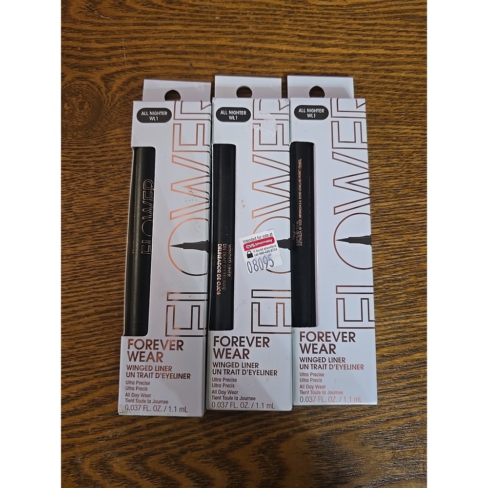 Forever Wear Winged Liner-WL1 All Nighter by Flower Beauty for Women - Lot Of 3‎
